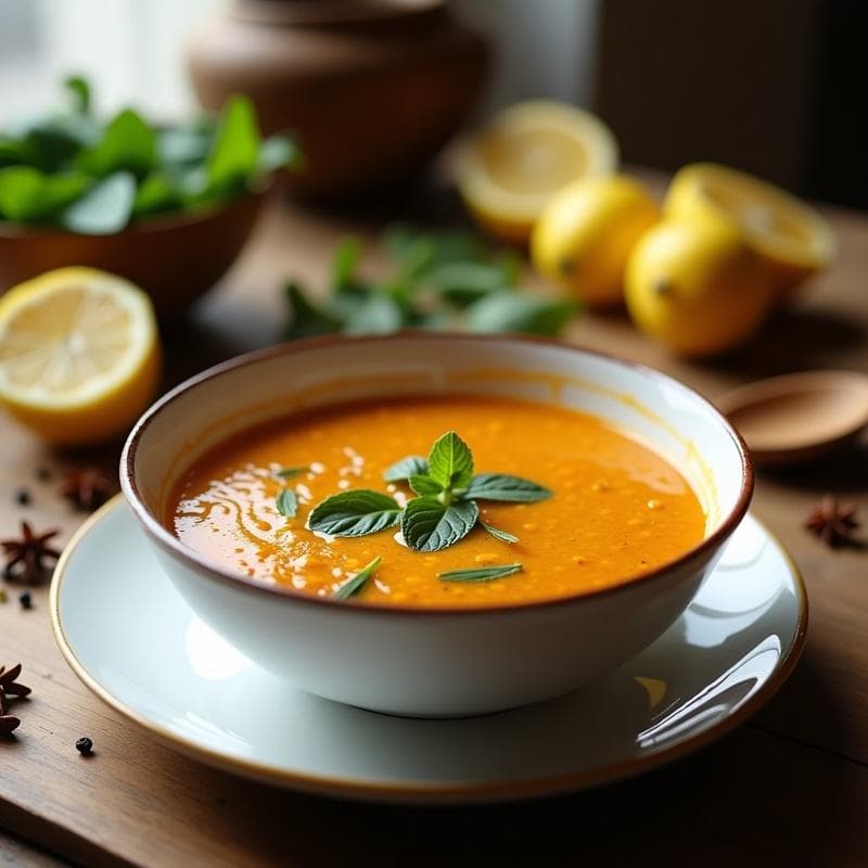 Sopa de Lentejas Rojas y Espinacas con Toque de Limón: Receta Turca Antiinflamatoria