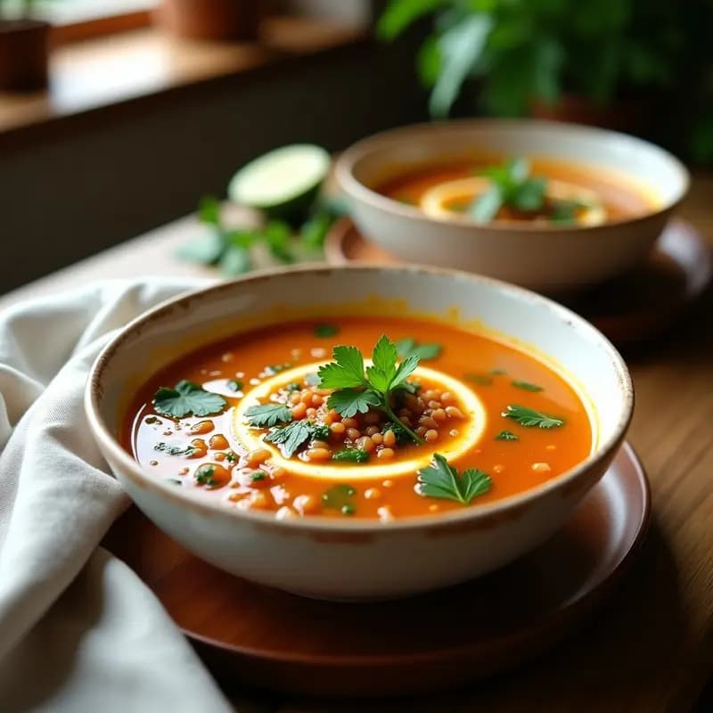 Sopa de Lentejas Rojas con Espinacas y Zumo de Limón: Receta Libanesa Detox
