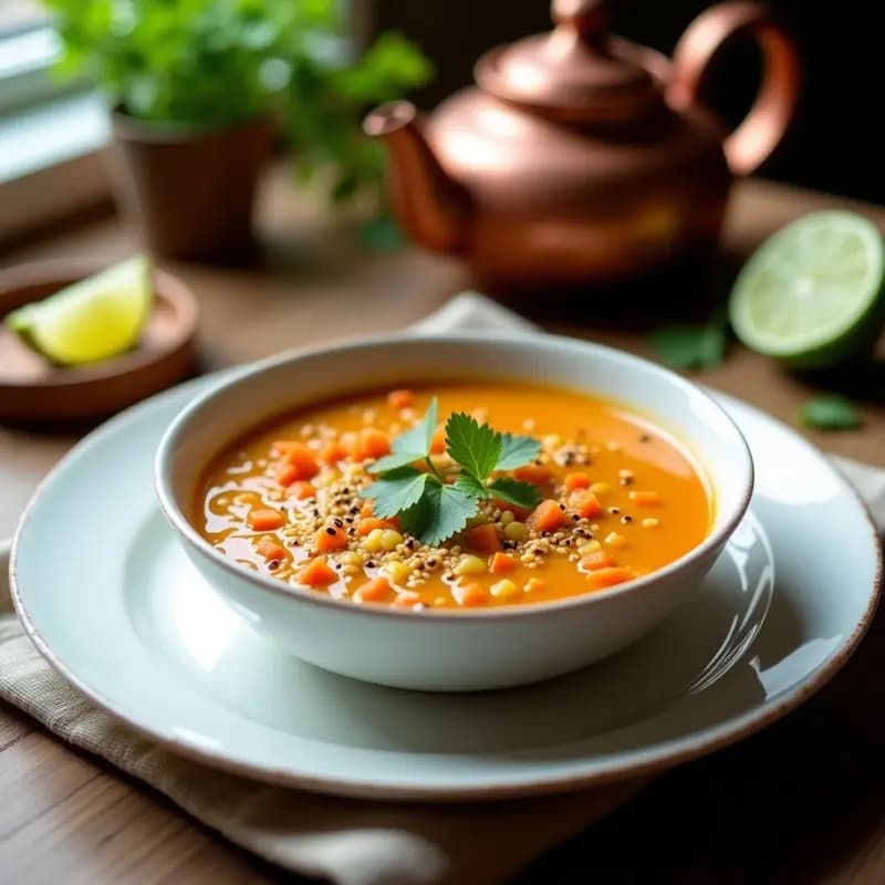Sopa de Lentejas Rojas con Jengibre y Lima: Receta Turca Desintoxicante en Thermomix
