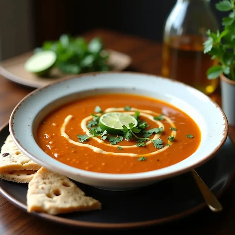 Sopa de Lentejas Rojas con Lima y Cilantro: Receta Sirio-Libanesa Detox en Olla Exprés
