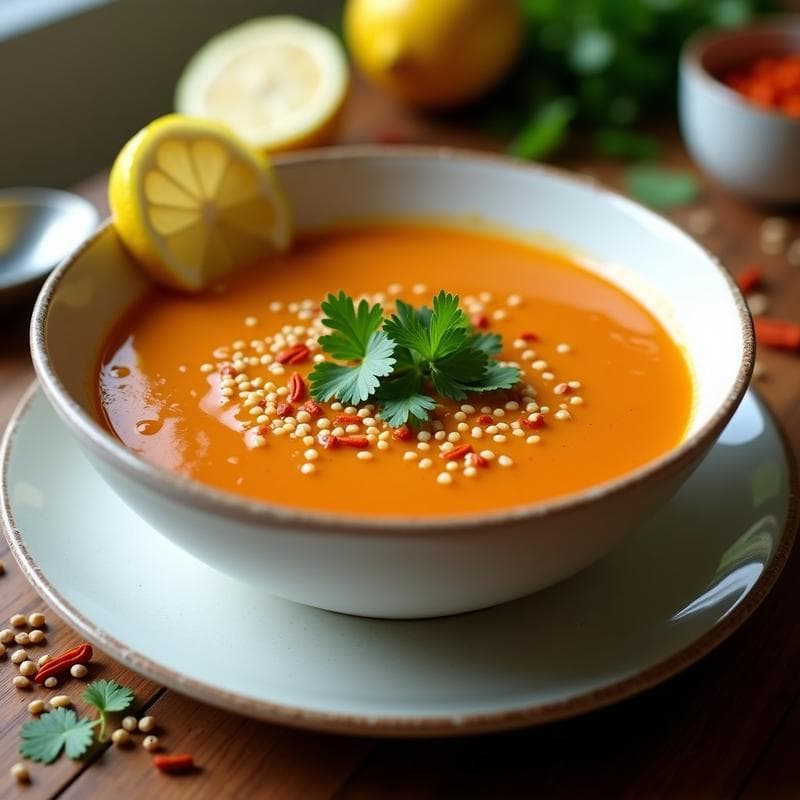 Sopa de Lentejas Rojas con Limón y Cilantro: Receta Turca en Thermomix y Sin Gluten