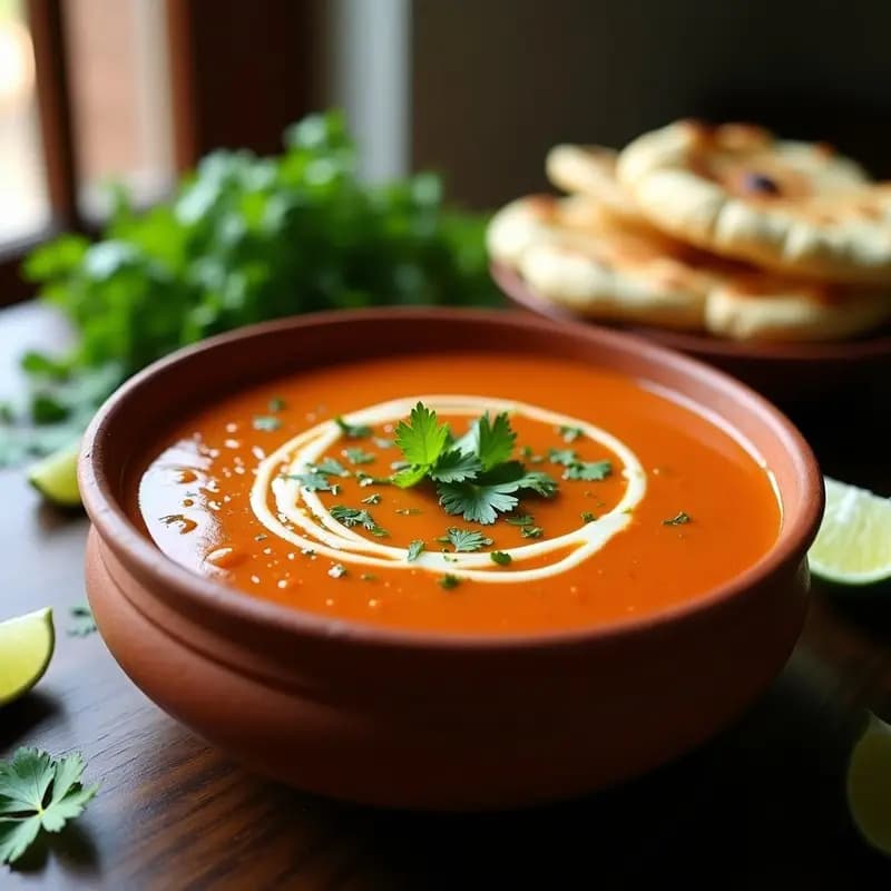 Sopa de Lentejas Rojos con Cilantro y Lima: Receta Egipcia Vegana y Rápida