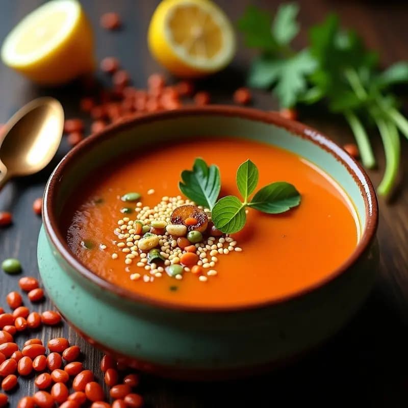 Sopa de Lentejas Rojos y Espinacas con Limón: Receta Egipcia Keto y Detox