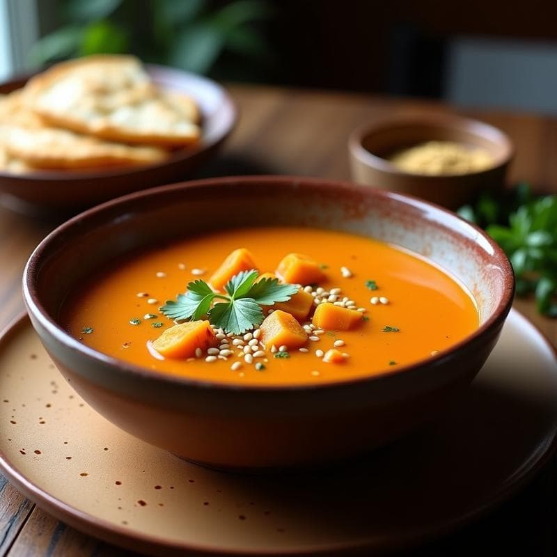 Sopa de Lentejas Rojos y Limón Confitado: Receta Líbano-Siria Reconfortante en 30 Minutos