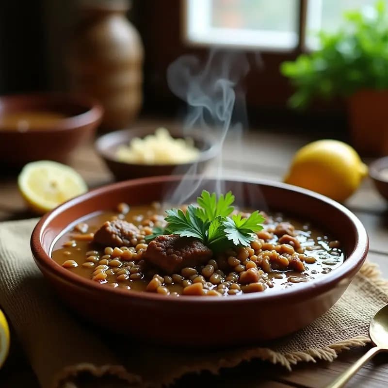 Sopa Lenten de Cordero con Limón y Arroz Basmati: Receta Iraní Reconfortante para Invierno