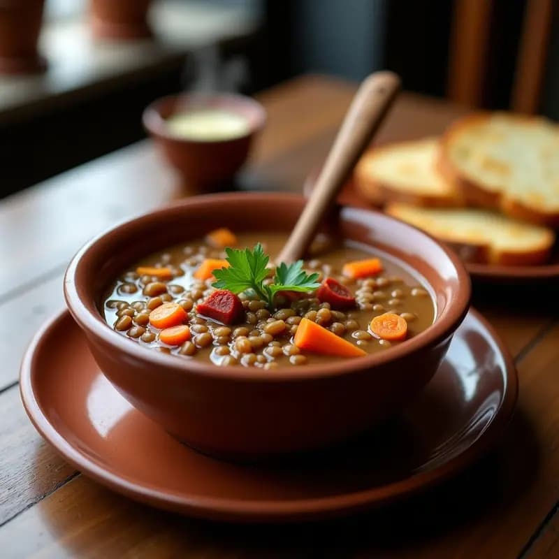 Sopa de Lentillas Españolas con Chorizo: Receta de Invierno Reconfortante y Alta en Hierro