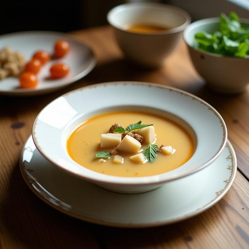 Sopa de Lichi y Jengibre con Coco: Receta Tailandesa Dulce y Picante en 15 Minutos