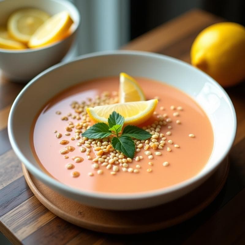 Sopa de Litchi y Jengibre con Toque de Limón: Receta Asiática Refrescante y Detox