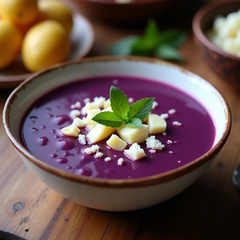 Sopa de Maíz Morado con Queso Fresco: Receta Peruana en Thermomix