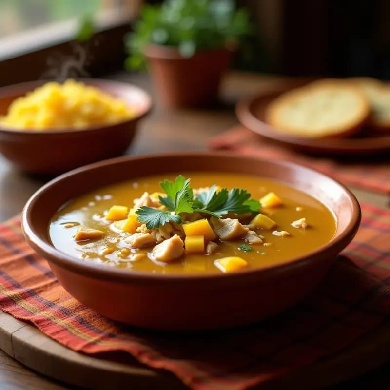 Sopa de Maní Colombiana con Pollo y Yuca: Receta Tradicional en Olla de Cocción Lenta