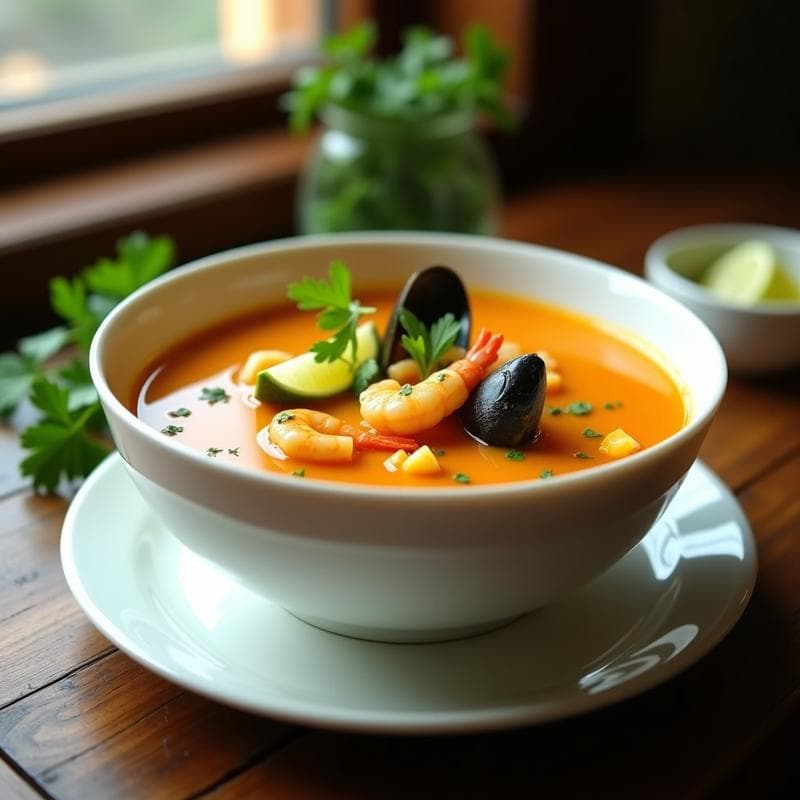 Sopa de Mariscos y Cúrcuma: Receta Tailandesa Antiinflamatoria en Thermomix
