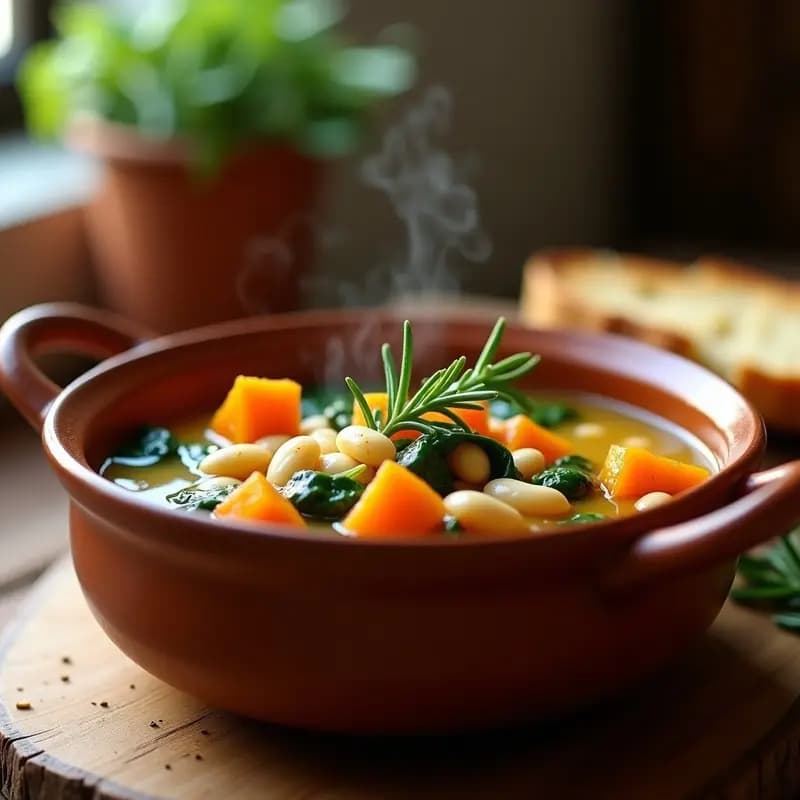 Sopa Menestrón con Alubias y Verduras de Temporada: Receta Italiana en Olla Lenta