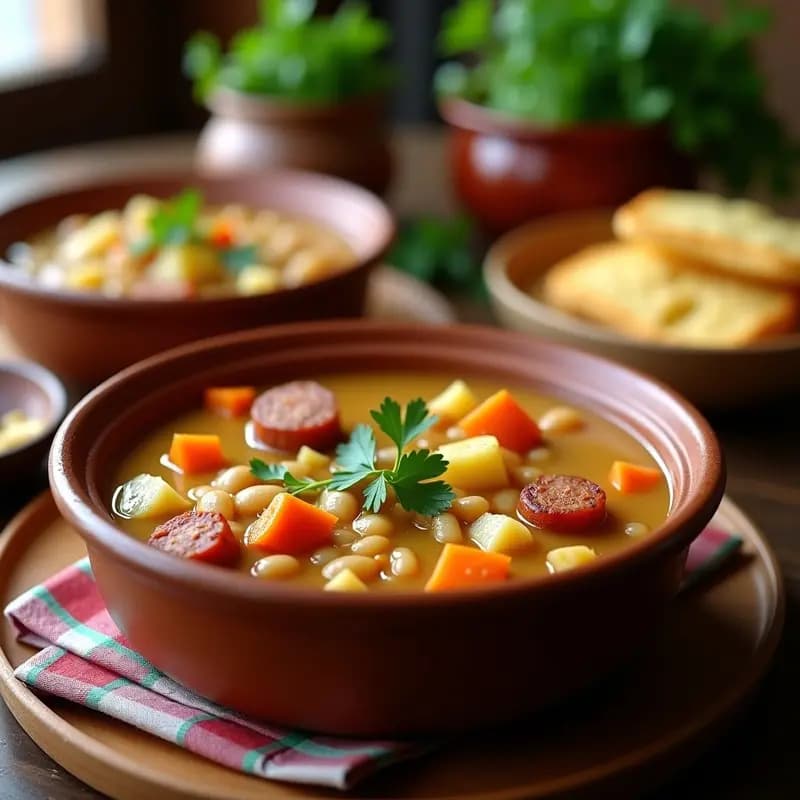 Sopa Minestra de Frijoles Canarios y Chorizo: Receta Venezolana Reconfortante