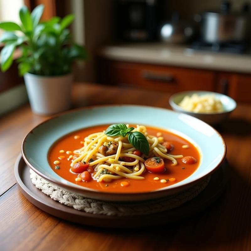Sopa Minestrone con Alubias Blancas y Pesto de Albahaca: Receta Italiana en Olla Express