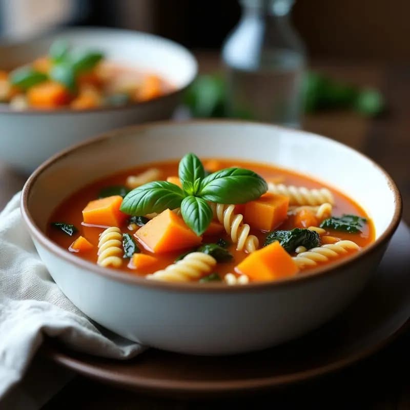 Sopa Minestrone de Calabaza y Grelos: Receta italiana de invierno en olla express
