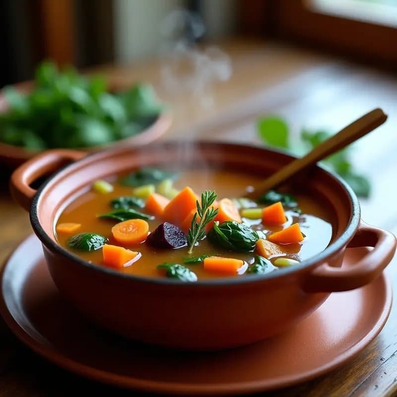 Sopa Minestrone con Espinacas y Ñame: Receta Italiana Vegana y Alta en Nutrientes