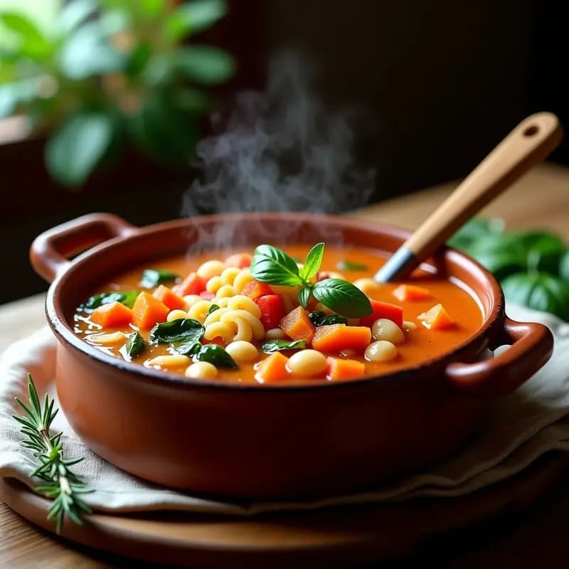 Sopa Minestrone con Fideos Sin Gluten y Alubias: Receta Italiana Depurativa y Reconfortante