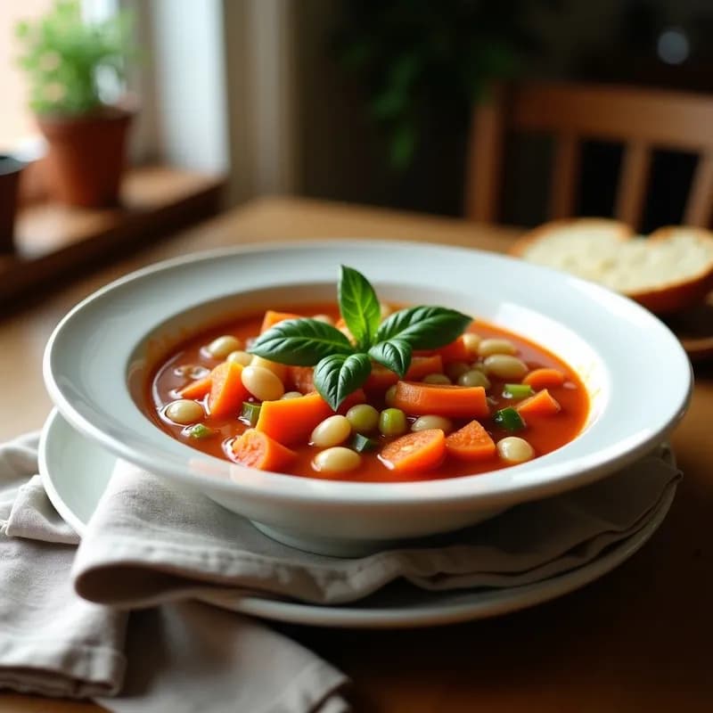 Sopa Minestrone Vegana: Receta en Thermomix en 20 Minutos con Verduras de Temporada