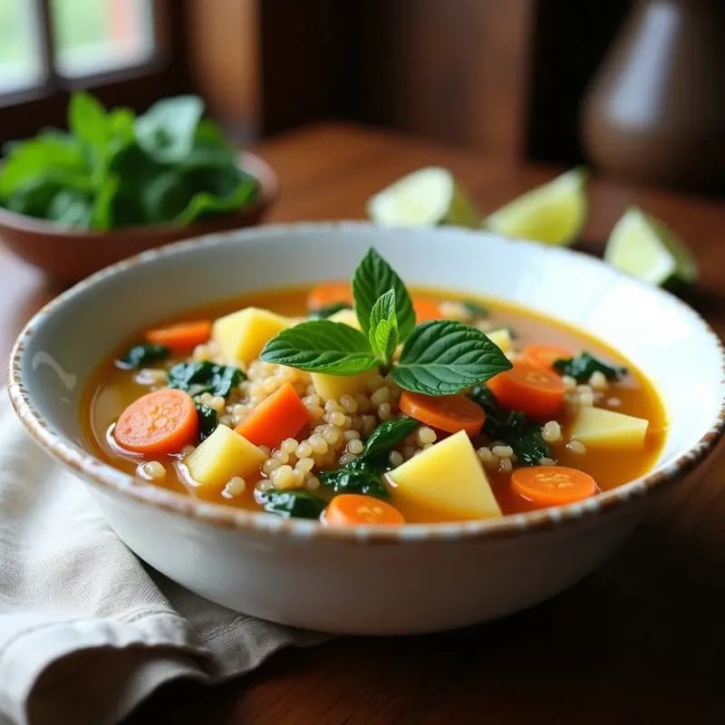 Sopa Miniestra Peruana con Quinoa y Verduras: Receta Tradicional y Nutritiva