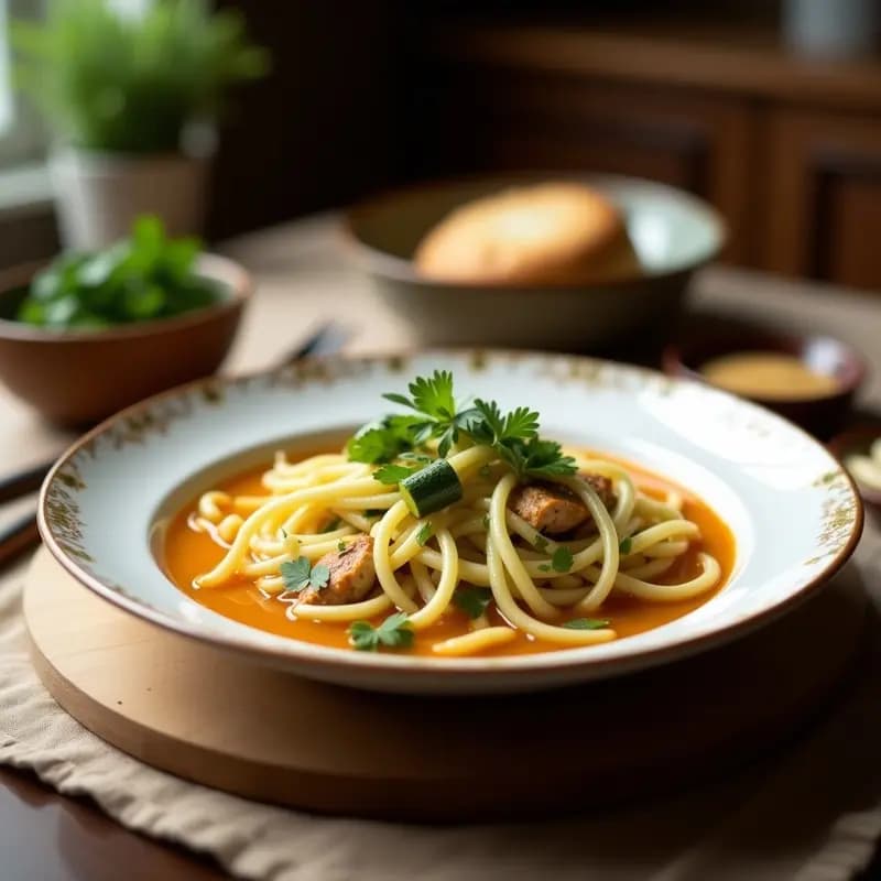 Sopa Miscancá de Fideos de Calabacín y Pollo: Receta Colombiana en Olla Express