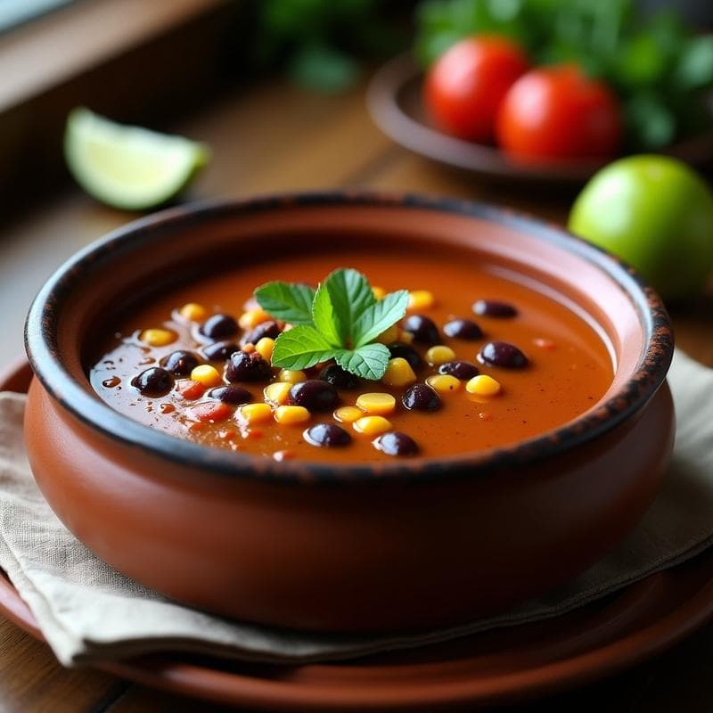 Sopa de Miscua y Frijoles Negros: Receta Tradicional Ecuatoriana en Olla Lenta