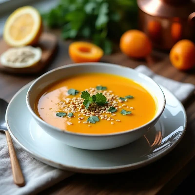 Sopa de Mishmish y Calabaza: Receta Judía Sefardí Detox en 25 Minutos
