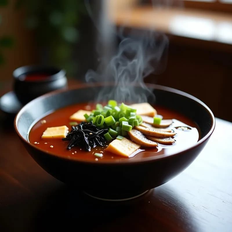 Sopa de Miso Ahumada con Champiñones Shitake: Receta Japonesa Auténtica y Reconfortante