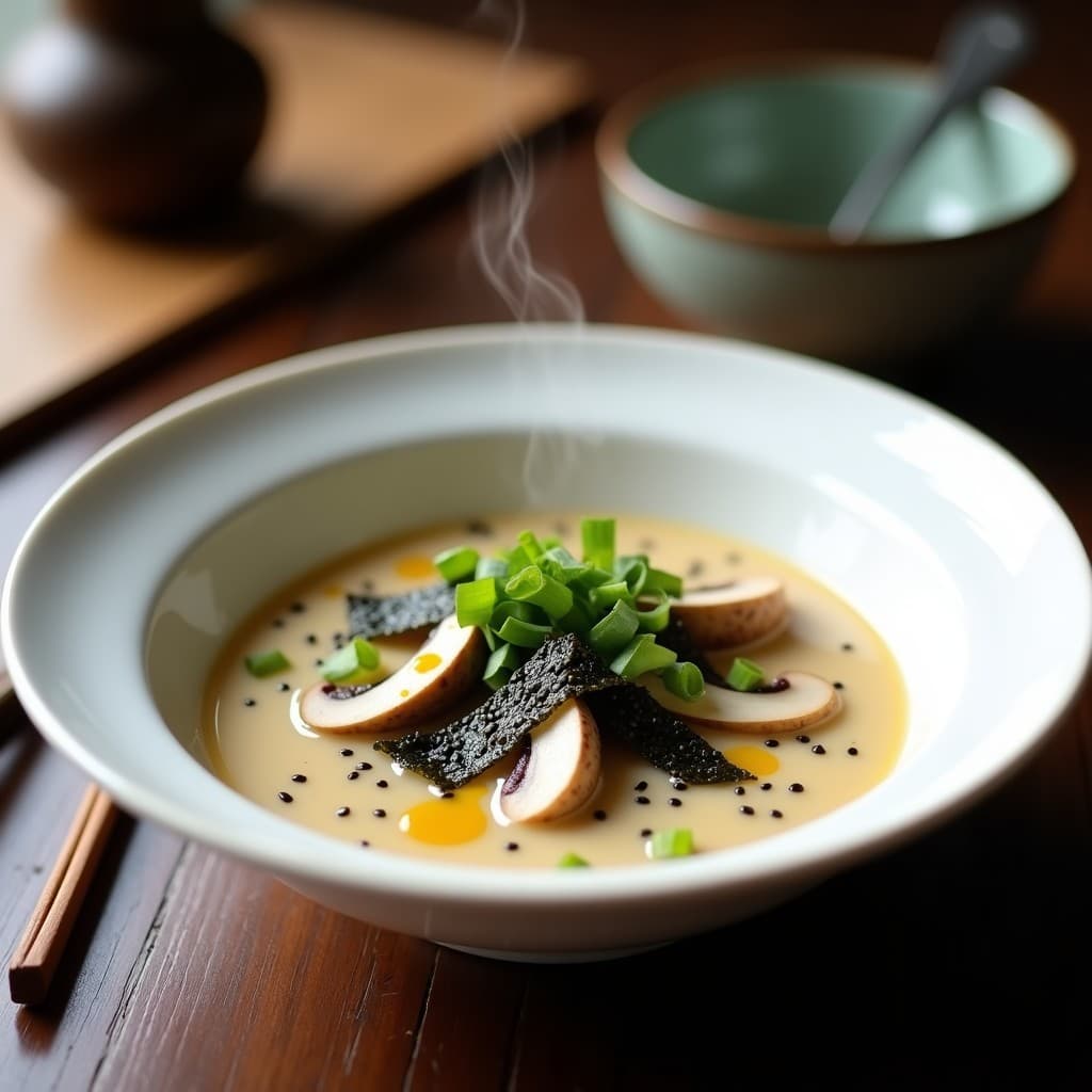 Sopa de Miso Blanco y Champiñones Portobello: Receta en Thermomix para Refuerzo Inmunológico