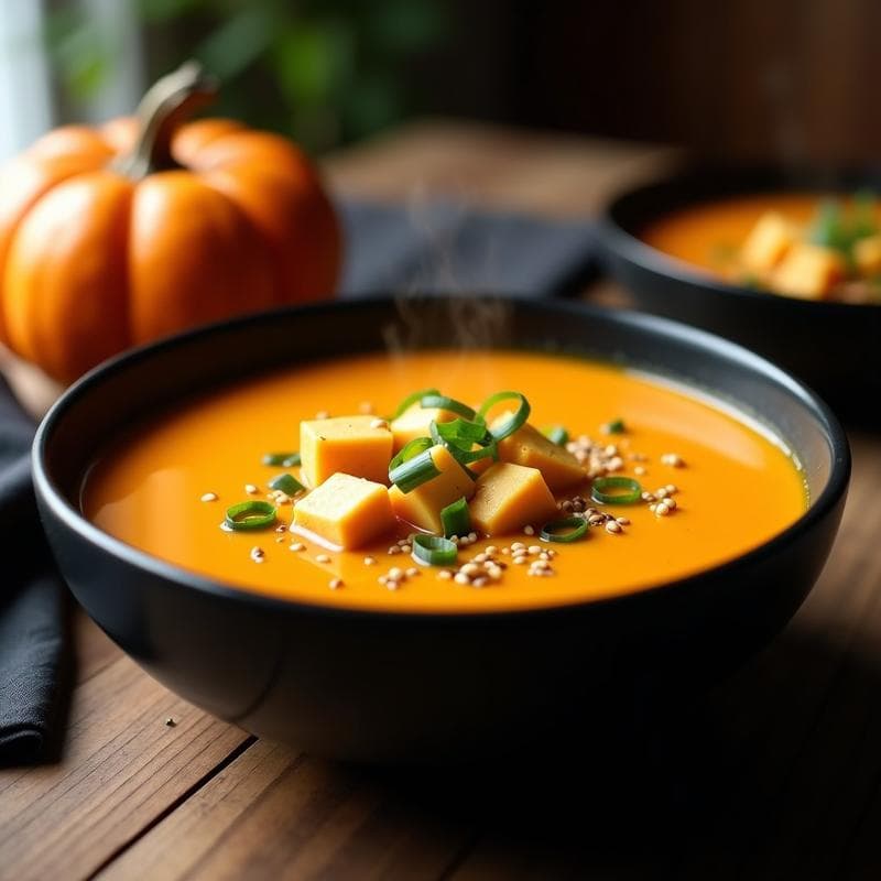 Sopa de Miso y Calabaza: Receta Japonesa Rápida en Airfryer con Toque Ahumado