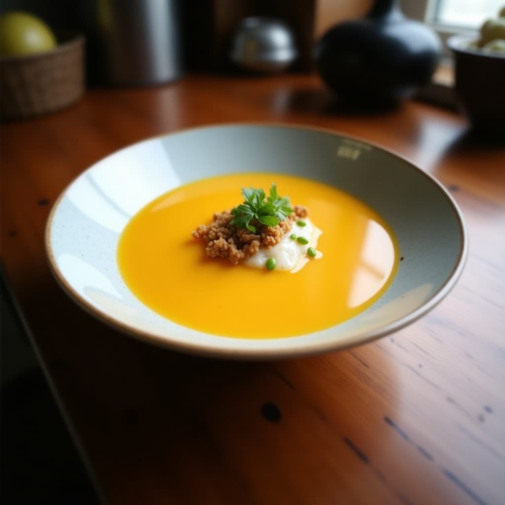 Sopa Miso de Calabaza Kabocha y Tocino de Coco: Receta Vegana y Reconfortante