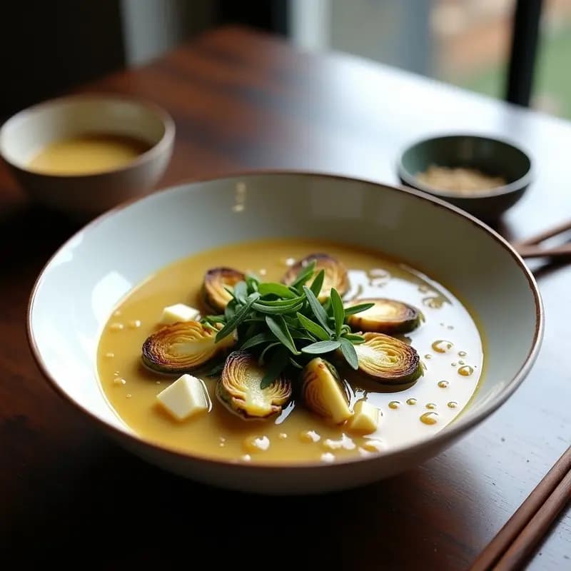 Sopa de Miso con Coles de Bruselas: Receta Rápida en Airfryer para Días Fríos