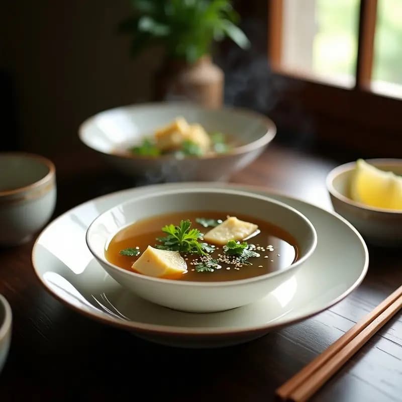 Sopa de Miso con Culantro y Limón: Receta Vegana Express Alta en Umami
