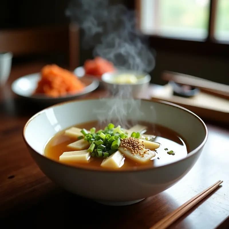 Sopa de Miso con Encurtidos Japoneses: Receta Tradicional y Reconfortante en 15 Minutos