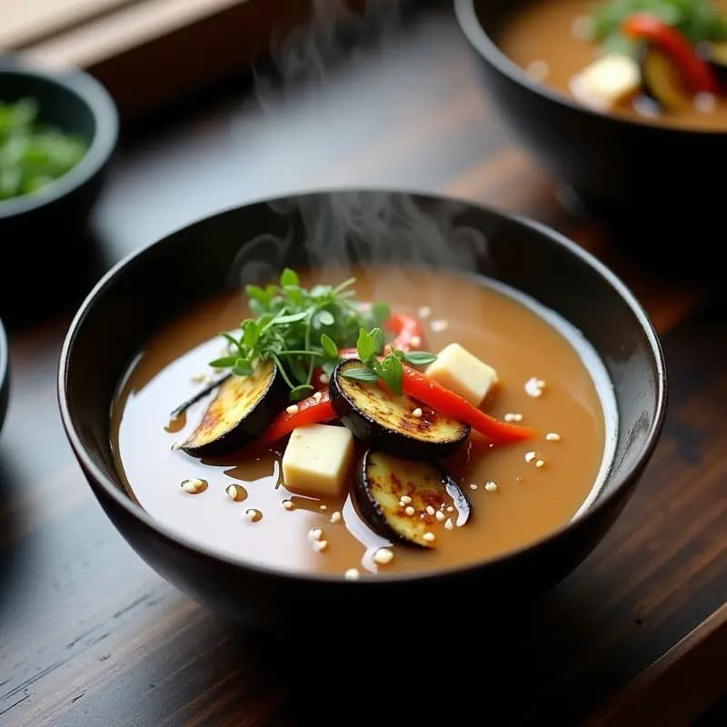Sopa de Miso con Verduras Ahumadas: Receta Japonesa en 20 Minutos con Toque a Grill