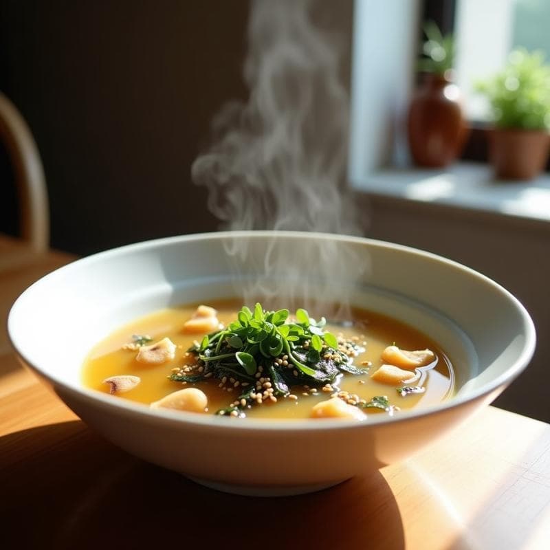 Sopita de Miso con Hongos Ostra y Kelp: Receta Japonesa Detox y Sin Gluten en 15 Minutos