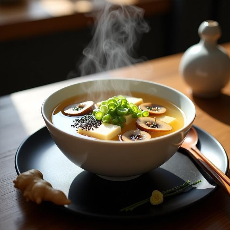 Sopa de Misos con Hongos Shiitake y Tofu: Receta en Olla Exprés para Inmunidad