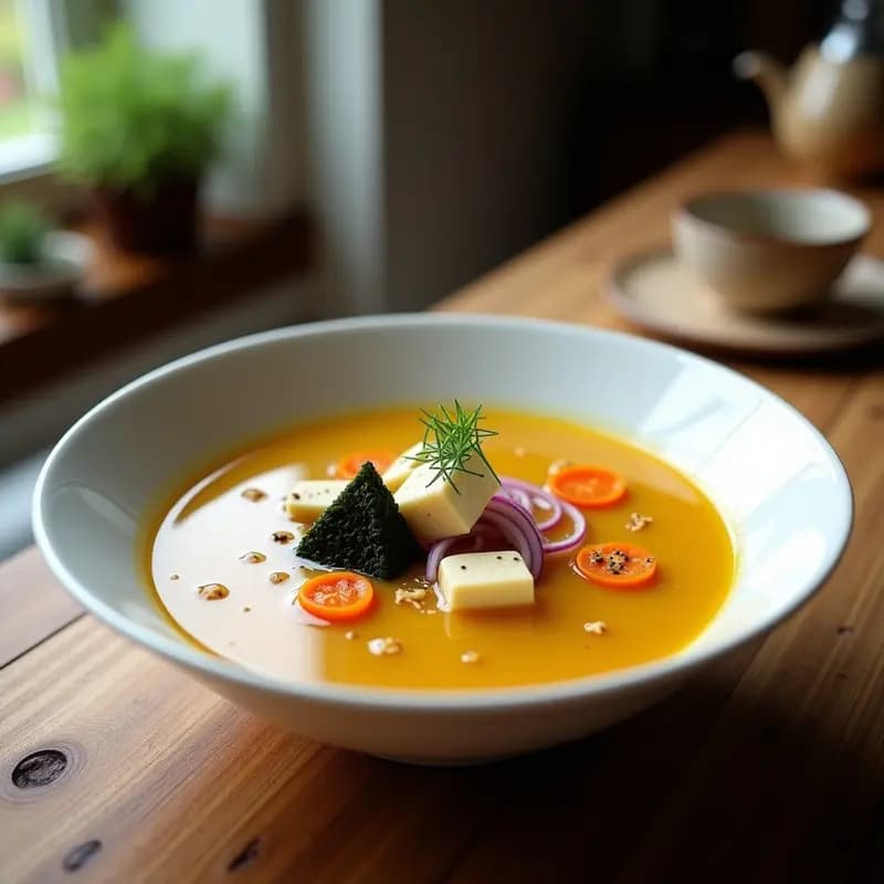 Sopa de Miso con Jengibre y Cúrcuma: Receta Reconfortante para Refuerzo Inmunológico