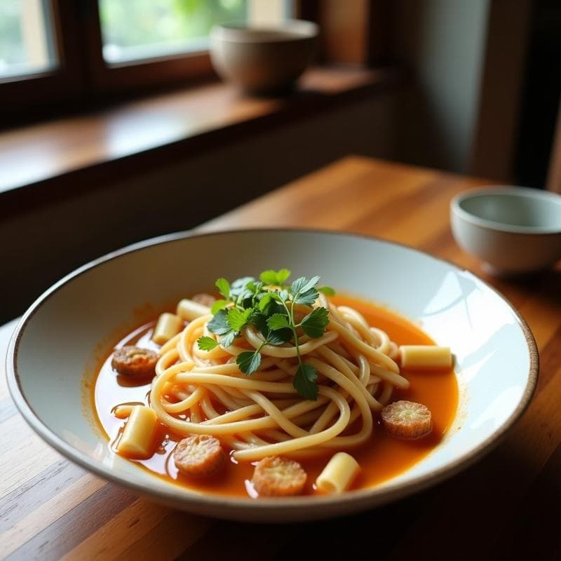 Sopa Miso con Hongos y Ramen: Receta Japonesa Baja en Calorías y Reconfortante