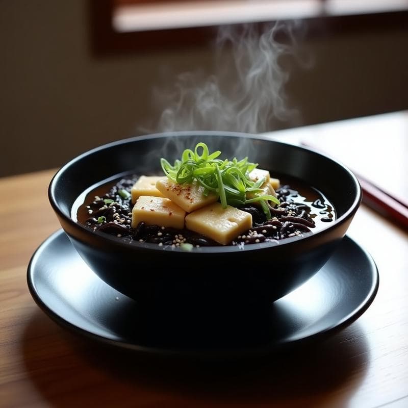 Sopa de Miso con Pasta de Arroz Negro: Receta Japonesa Auténtica en 20 Minutos