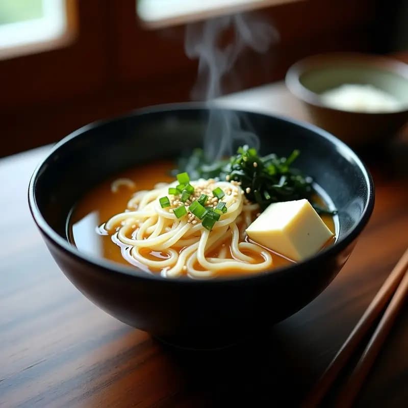 Sopa de Miso con Pasta Konnyaku: Receta Japonesa Baja en Calorías y Saciante