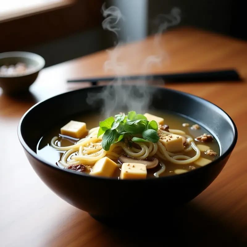 Sopa de Miso con Pasta Konnyaku: Receta Vegana Alta en Proteína y Sin Gluten