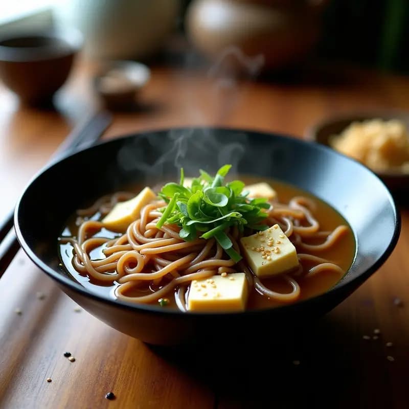 Sopa de Miso con Pasta Soba y Tofu: Receta Japonesa Fácil en 20 Minutos