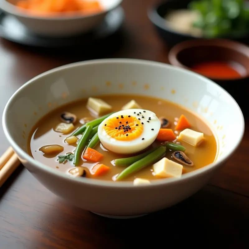 Sopa de Miso con Pastel de Tahini: Receta Reconfortante y Alta en Proteína en 20 Minutos