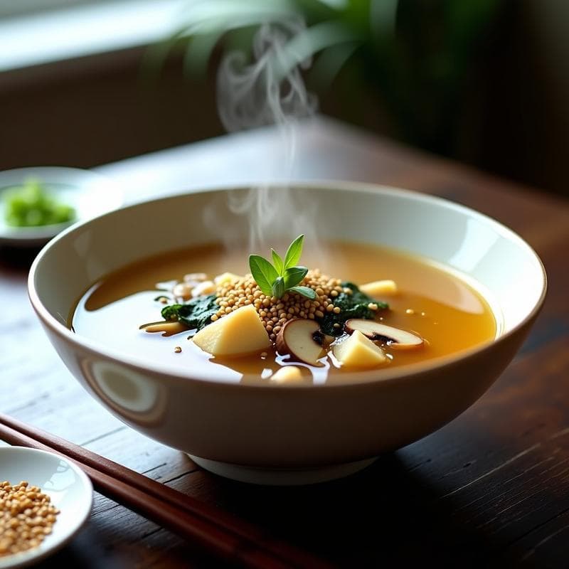 Sopa de Miso Pasteurizada Vegana: Receta Tradicional Japonesa con Toque Casero