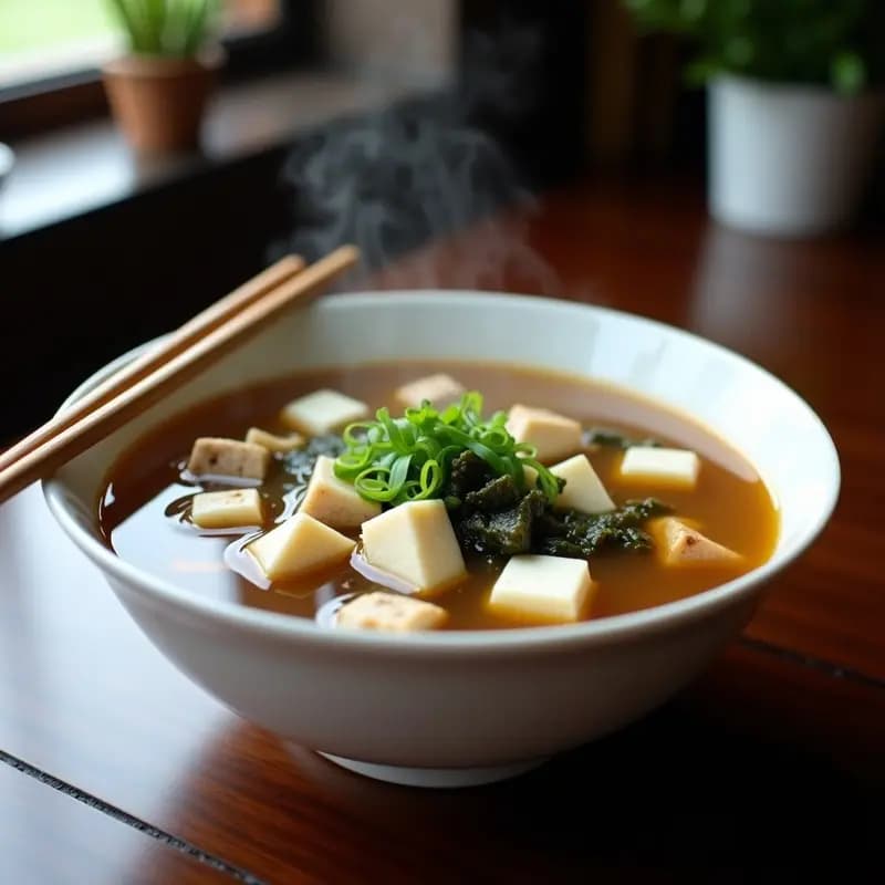 Sopa de Miso con Pechuga Ahumada: Receta Japonesa en Olla Lenta para Cenar Saludable