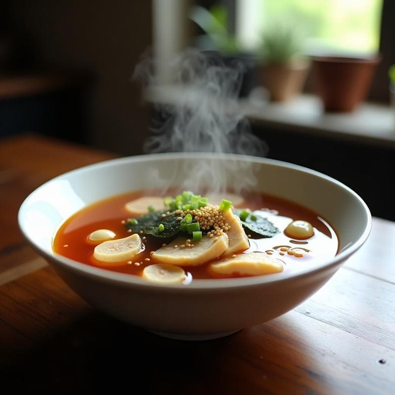 Sopa de Miso con Pechuga de Pollo: Receta Keto Alta en Proteína y Sin Carbohidratos