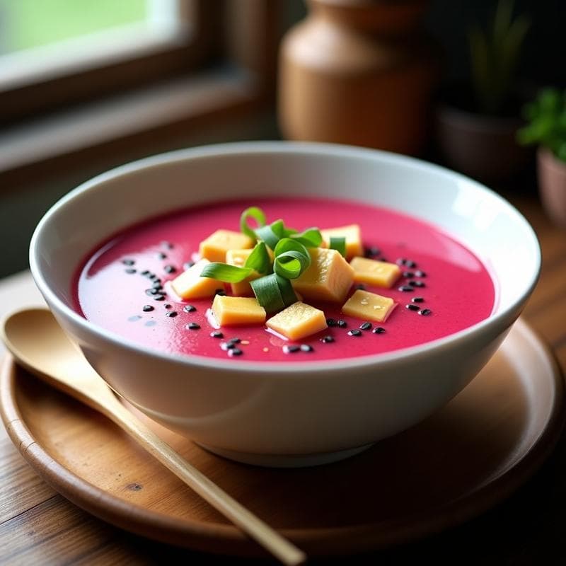 Sopa de Miso con Remolacha y Jengibre: Receta Express en Olla Rápida con Toque Antiinflamatorio