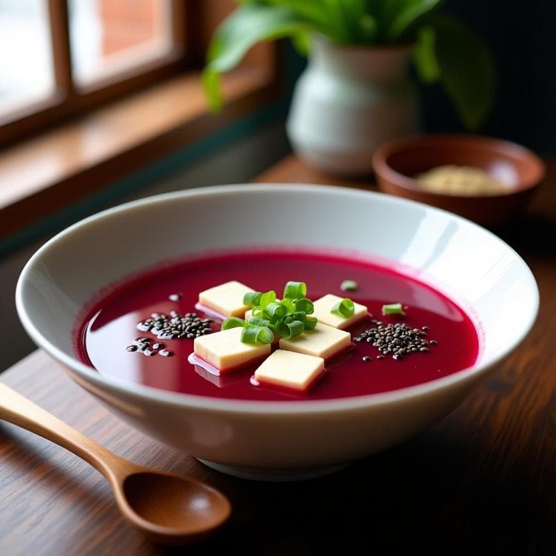 Sopa de Miso y Remolacha Roja: Receta Umami en 15 Minutos con Toque Japonés