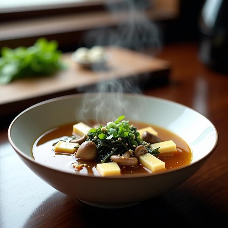 Sopa de Misos con Champiñones Shimeji y Tofu Sedoso: Receta Japonesa Detox en 15 Minutos