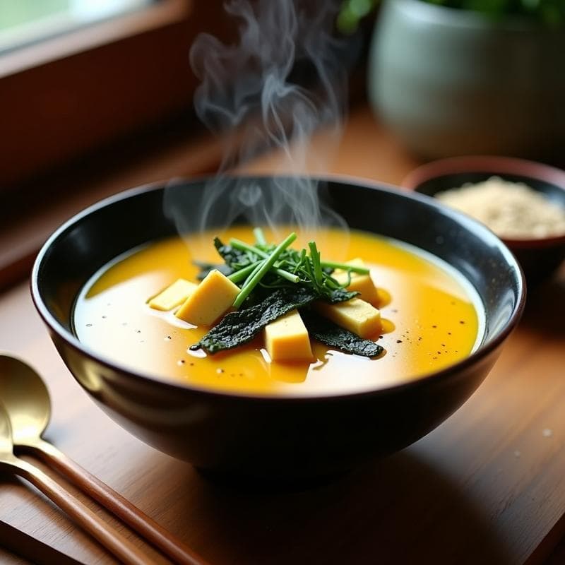 Sopa de Miso con Tofu y Cúrcuma: Receta en Thermomix con Toque Antiinflamatorio en 15 Minutos